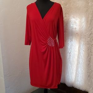 Long sleeve red dress